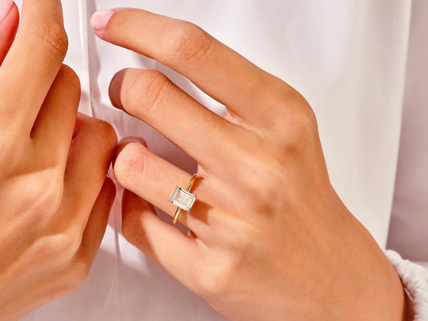 Bague de fiançailles Sophia émeraude