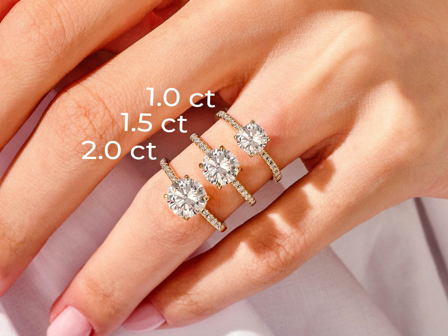 Bague de fiancialle Lina round