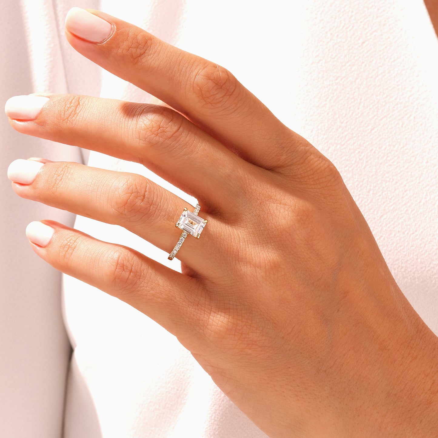 Bague de Fiançailles Lina emeraude